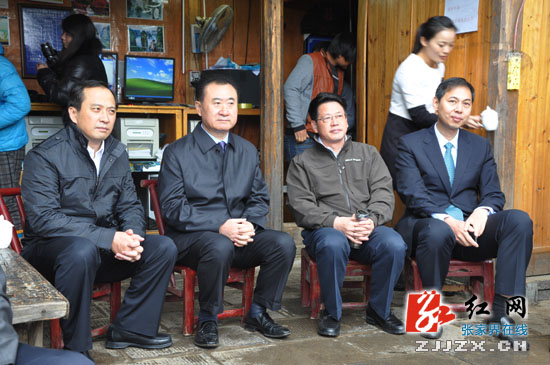 大连万达集团董事长王健林一行来张家界市考察