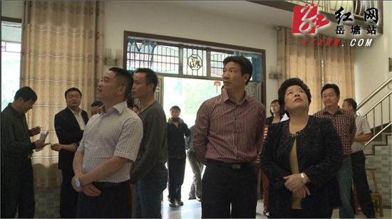 市领导周放良一行高度肯定岳塘农村环境卫生整治工作