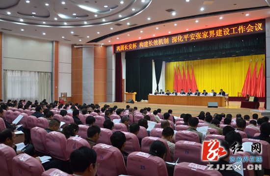 巩固长安杯，构建长效机制，深化平安张家界建设工作会议召开
