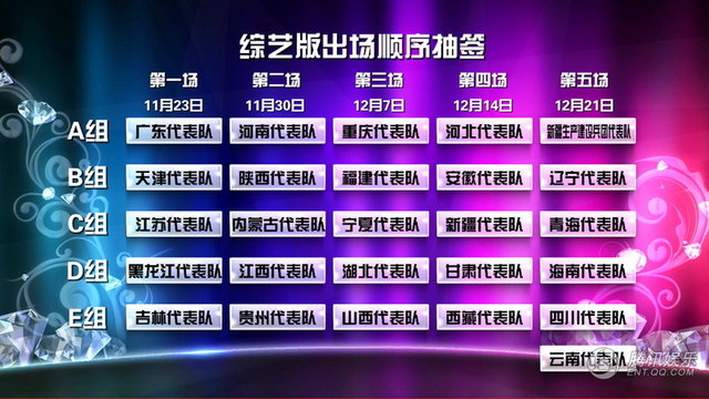 综艺版出场顺序抽签