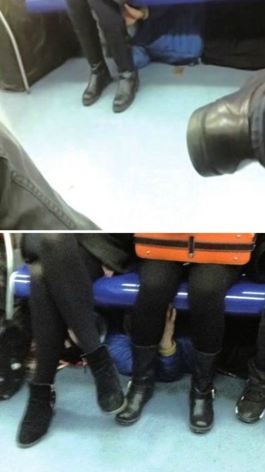 [<em>视频</em>]北京:<em>男子</em>躲地铁座位下偷摸<em>女士</em>腿部