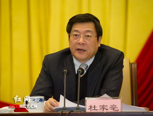 湖南省委副书记、省长杜家毫在大会上传达中央城镇化工作会议精神。