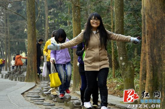 阳光好风景美 八方客新年喜游张家界