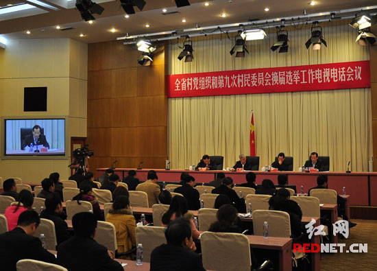 1月2日，湖南省召开村“两委”换届选举工作电视电话会议。