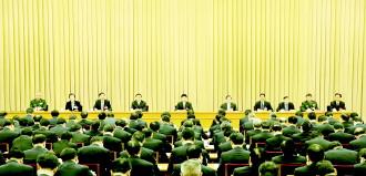 1月7日，中共中央政治局委员、中央政法委书记孟建柱在中央政法工作会议上就贯彻落实习近平总书记重要讲话精神，做好2014年政法工作作出部署。　郝帆 摄