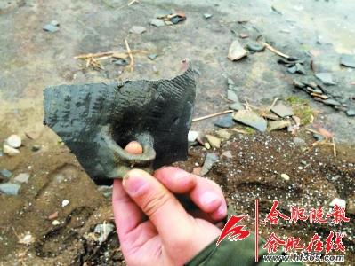 湿地上堆积着大量陶瓷碎片,不少陶片上留着绳纹状的斑纹。