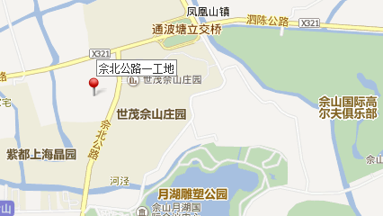 图说：青浦区佘北公路一工地发生坍塌事故。图片来源：地图截图