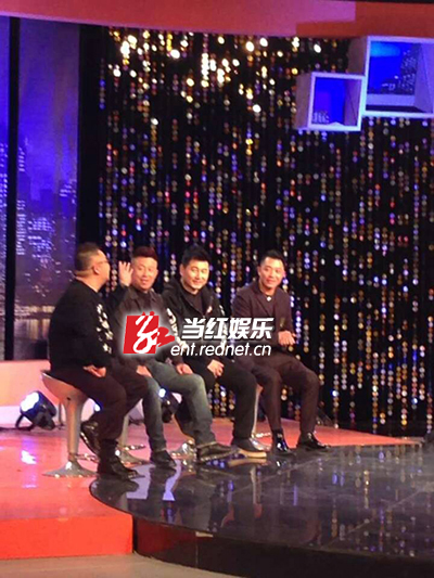 黑龙、侯旭、张越、李晓杰在录制现场