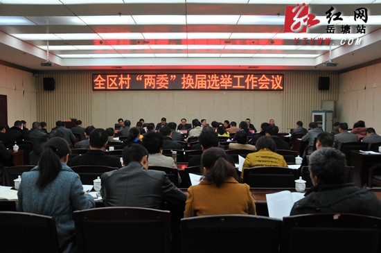 岳塘区部署全区村“两委”换届选举工作