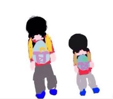王菲晒出女儿李嫣画作 起名“妈妈和我”