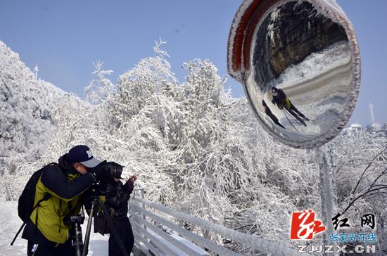 中外摄影师钟情张家界春雪美景