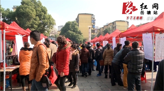 市“春风行动”(岳塘区)招聘会举行 近万岗位供大于求
