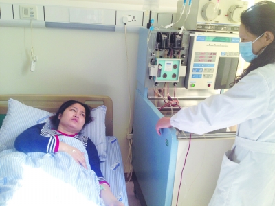 陈女士正在捐献造血干细胞。