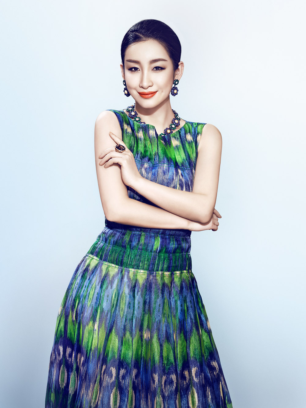 秦海璐美艳红唇