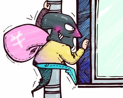 窃贼顺下水管爬上6楼 一夜盗3户人家近60万元