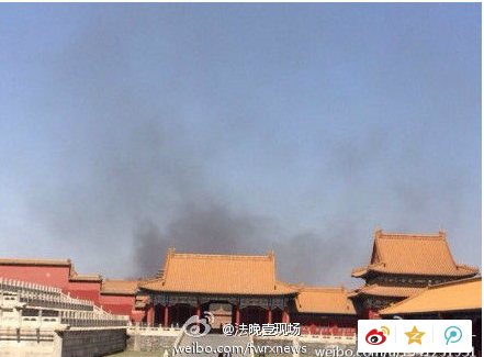 北京地安门附近一餐馆发生火灾 无人员伤亡(图)