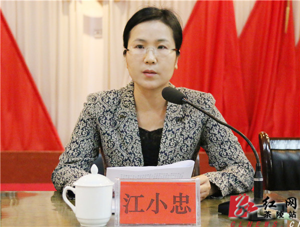 茶陵县委副书记,县长江小忠作动员报告