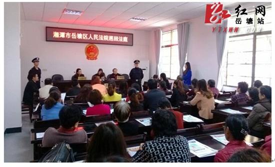 为居民送法律大餐 岳塘区2014年巡回法庭拉开序幕