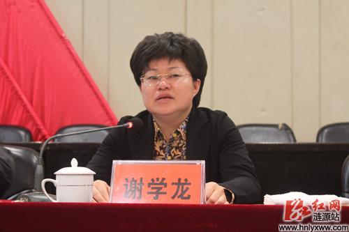 涟源市委副书记、市长谢学龙讲话。