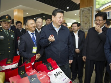 习近平应邀品尝新疆干果称赞“味道好”（图）