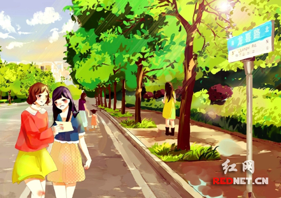初时,校园的暖意,书写在“指路”的场景里。