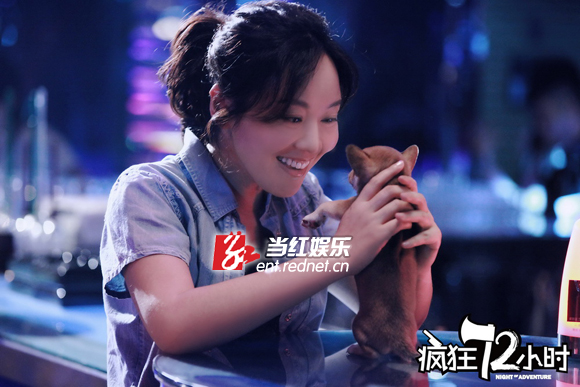 闫妮与小狗