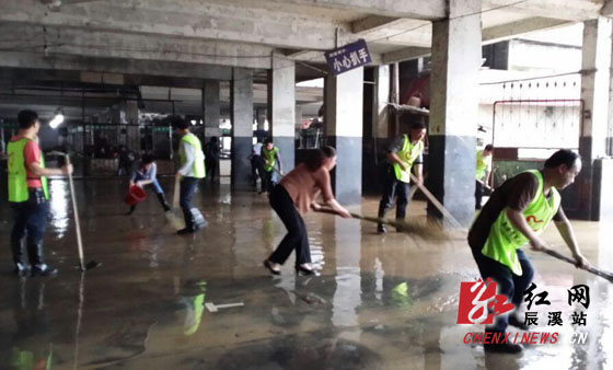 辰溪:辰阳镇干群携手抗灾自救