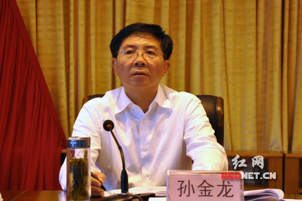 湖南省委副书记孙金龙讲话。