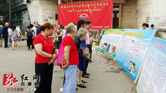摆摊设点 岳塘区积极宣传“舌尖上的安全”