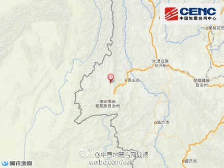 云南腾冲县发生3.0级地震震源深度11千米