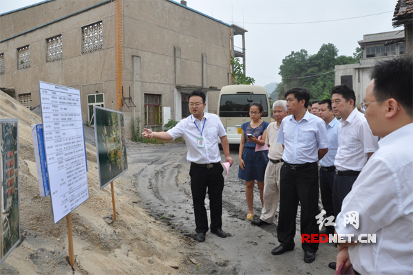 湖南省人大常委会调研组在南天农药厂调研污染企业退出问题。