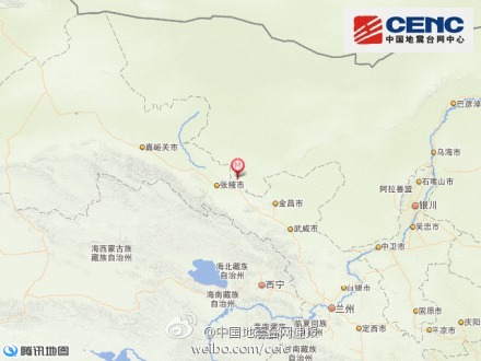 内蒙古阿拉善右旗发生3.8级地震震源深度26千米
