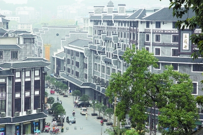 永州市零陵区最大的仿古风貌街改造基本完工批发邯郸家具市场图片