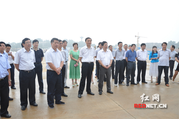 湖南省人大常委会部分组成人员在长沙坪塘镇考察。