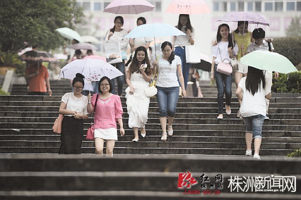 8月13日，天元区举办教师招考，参加考试的大部分是女性。张媛/摄