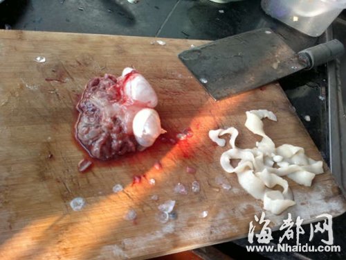 　　鲫鱼肚里剖出来的寄生虫像手擀面