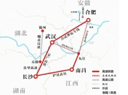 武汉长沙合肥南昌将编制城市群综合交通规划