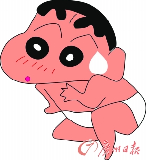 《蜡笔小新》动画片的插图。