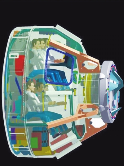 CST-100航天器属于地球低轨道航天器，可搭载7名乘员。