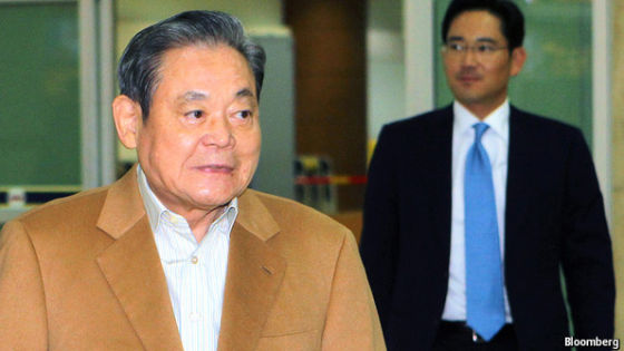 三星董事长李健熙及其接班人李在镕