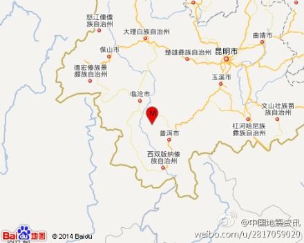 云南景谷县发生5.8级地震