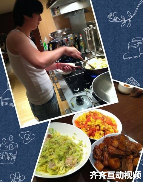 微博po出——国民女婿王思聪居家秀厨艺