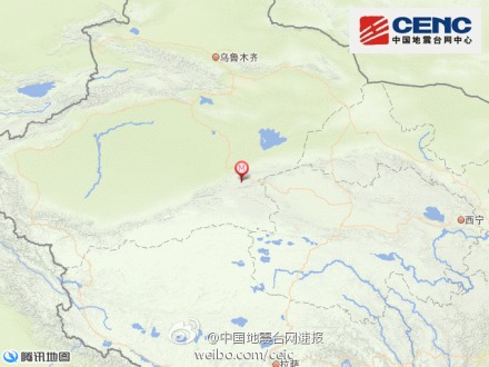 新疆若羌县发生2.9级地震震源深度8千米