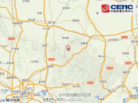 安徽六安市金寨县发生3.0级地震震源深度5千米