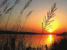 衡阳莲湖湾生态农庄夕阳美景