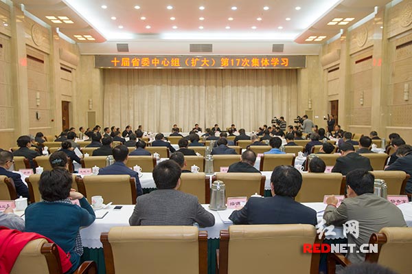 湖南省委中心组举行集体学习。