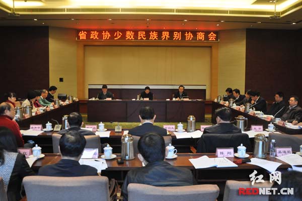 11月28日，湖南省政协组织召开少数民族界别协商会议，就加快推进民族地区全面建成小康社会进程展开专题协商。