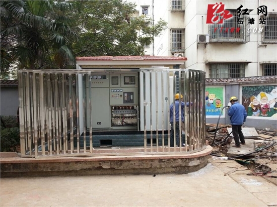 政府出资动能施工  为湘机小学解决用电难题