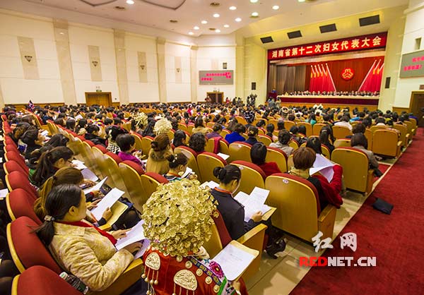 12月15日上午，湖南省第十二次妇女代表大会在长沙开幕。