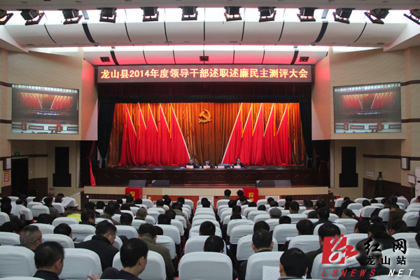 龙山县2014年领导干部述职述廉民主测评大会